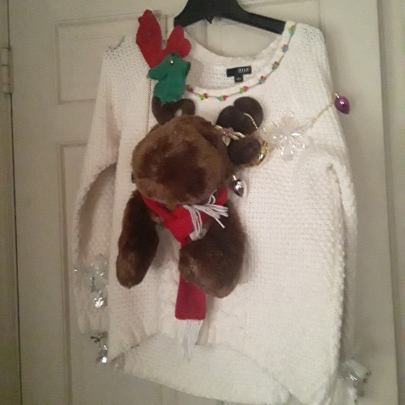 CUTE Christmas Seeater 3d Plus Reindeer, Lights la - Picture 1 of 4